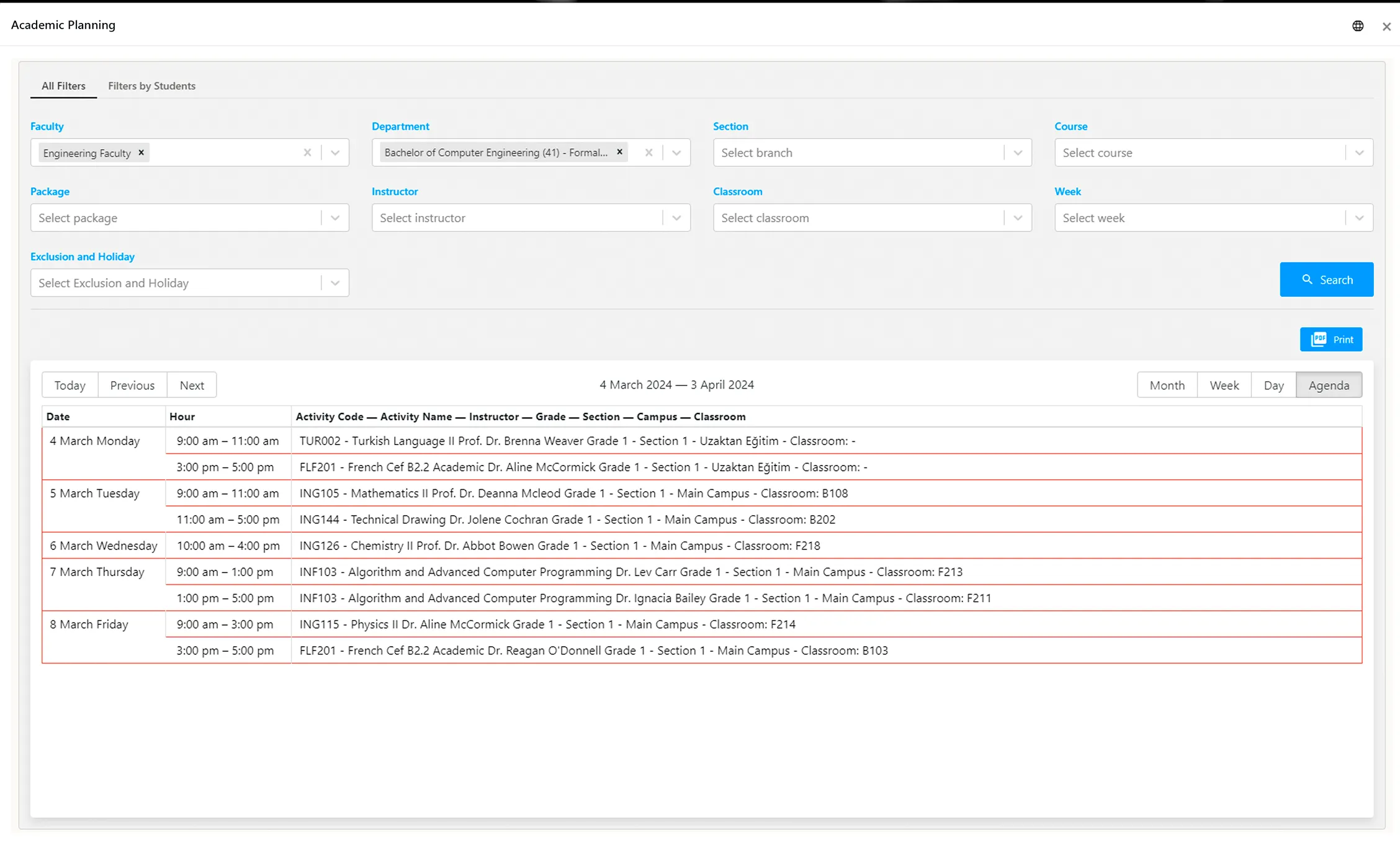 Conflict-Free Scheduling Engine